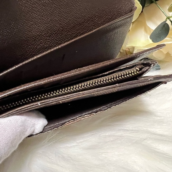 Louis Vuitton Damier Ebene Canvas Alexandra Wallet authentic vintage PRE-OWNED - Picture 10 of 17